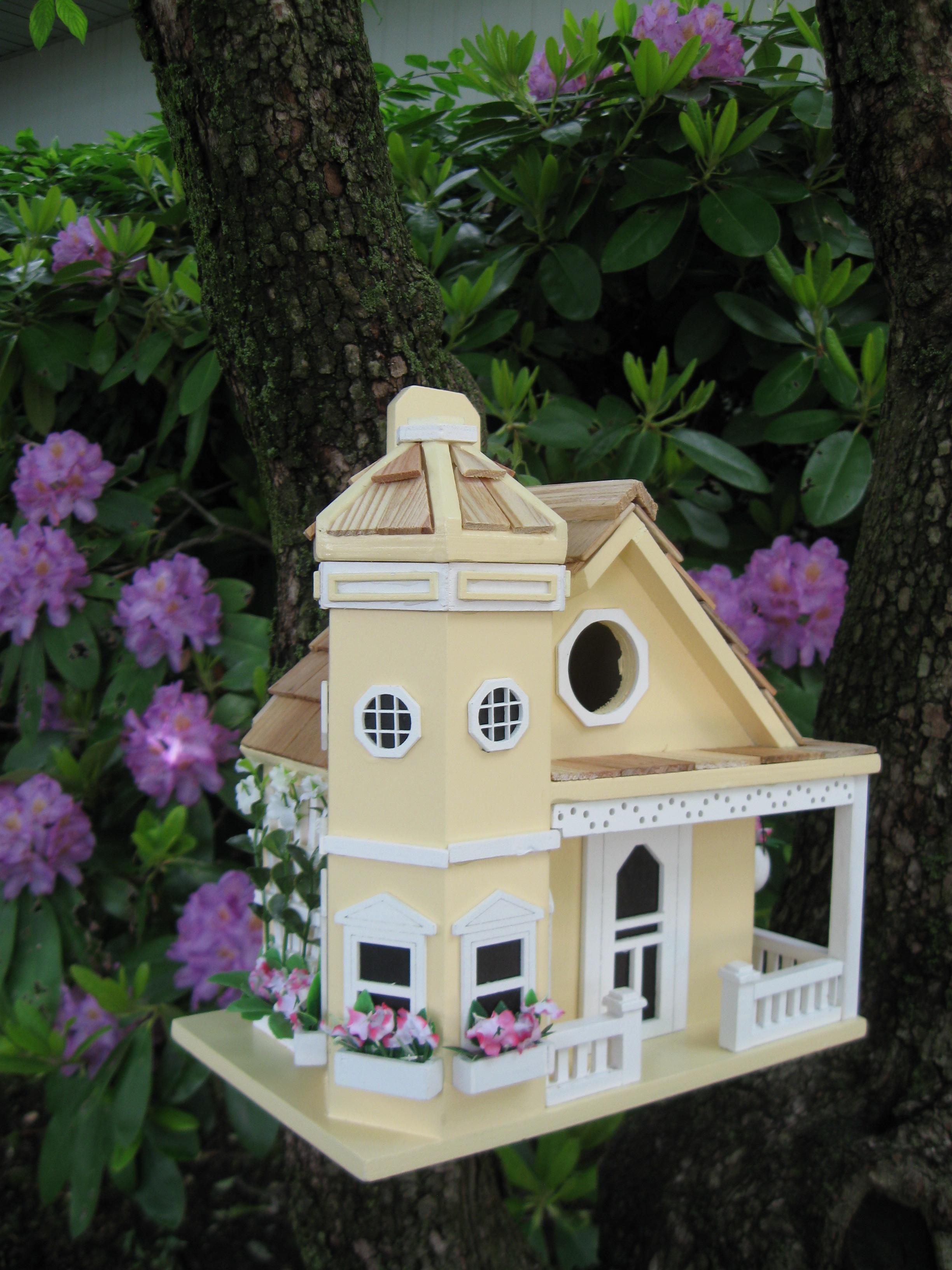 Picture of Home Bazaar HB-9095YS Fledgling Series Flower Pot Cottage Birdhouse - Yellow
