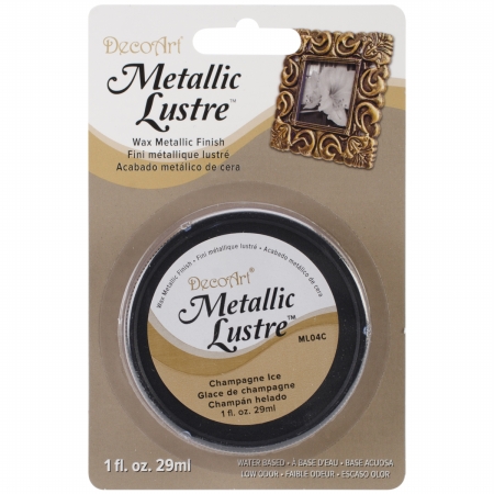 Picture of Deco Art ML-81-04 Metallic Lustre Wax Finish 1 Ounce- Pkg-Champagne Ice