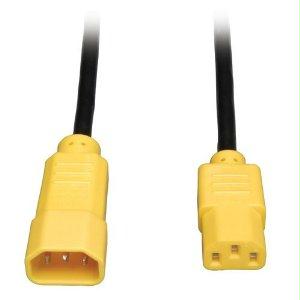 Picture of Tripp Lite 4-ft. 18 Awg Power Cord - iec-320-c14 To Iec-320-c13 - With Yellow Connectors - P004-004-YW