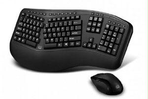 Picture of Adesso Adesso 2.4ghz Rf Wireless Tru-form Wave Ergonimic Keyboard And Laser Mouse. - WKB-1500GB