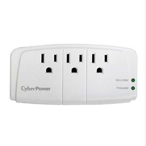 Picture of Cyberpower Systems 3 Nema 5-15r Outlets Wall Tap Plug 900 Joules Emi-rfi $50k Ceg - CSB300W