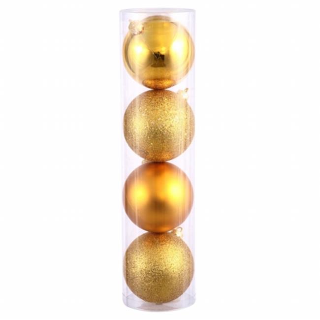 Vickerman N591230A 4.75 in. Antique Gold 4 Finish Ball Asst 4-