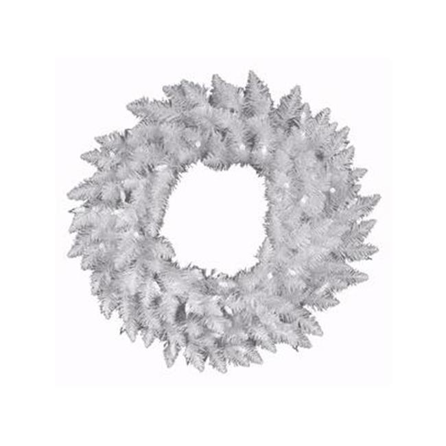 Vickerman A104225LED 24 in. Sparkle White Wreath 50LED Wht