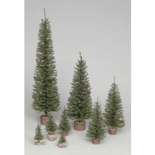 24 in. Carmel Pine Tree 282 Tips Wood Base