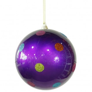 5.5 in. Purple Candy Polka Dot Ball