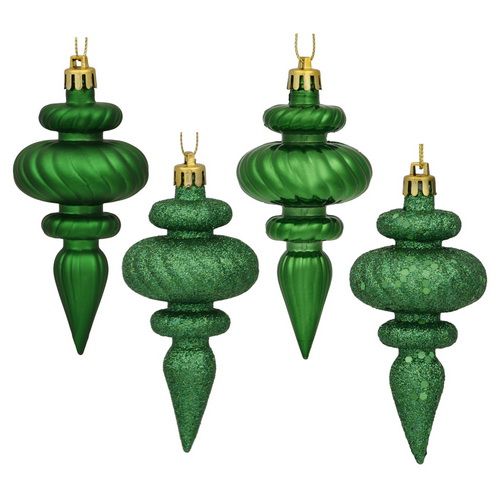 4 in. Green Finial 4 Finish Asst 8-Bx
