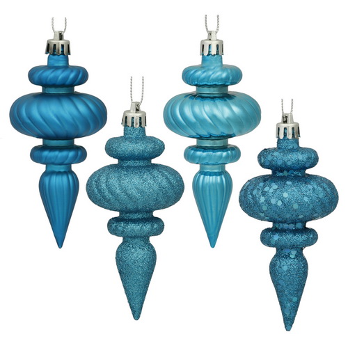4 in. Turquoise Finial 4 Finish Asst 8-Bx