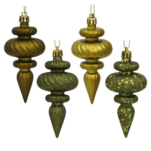 4 in. Olive Finial 4 Finish Asst 8-Bx