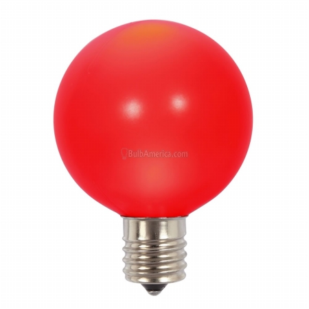 10 Pk Red G50 Bulbs for E17-C9 Socket