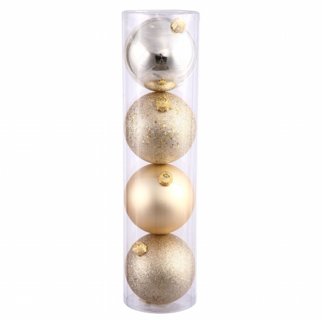 4.75 in. Champagne 4 Finish Ball Asst 4-Box
