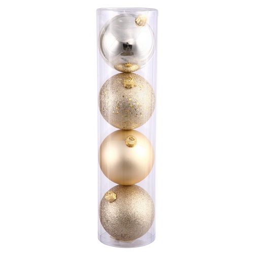 2.75 in. Champagne 4 Finish Orn Asst 20-Box