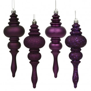 7 in. Violet Finial 4 Finish Asst 8-Bx