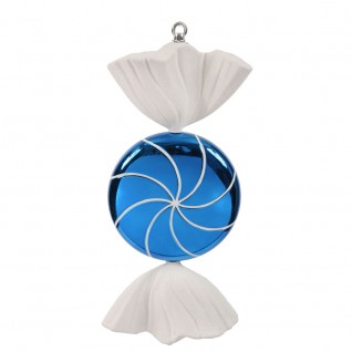 18.5 in. Blue White Swirl Candy