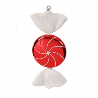 18.5 in. Red White Swirl Candy