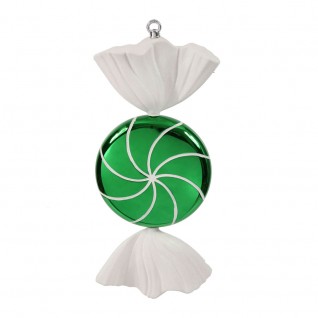 18.5 in. Green White Swirl Candy