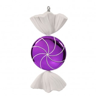 18.5 in. Purple White Swirl Candy