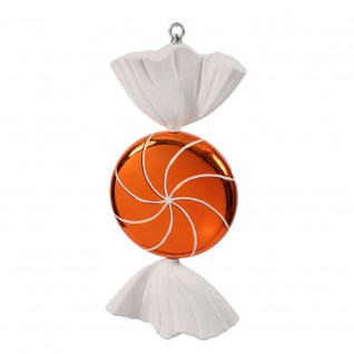 18.5 in. Orange White Swirl Candy