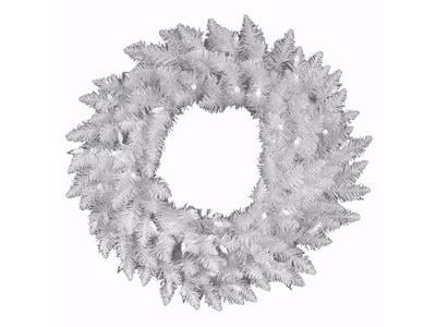 A104225LED 24 in. Sparkle White Wreath 50LED Wht -  Vickerman