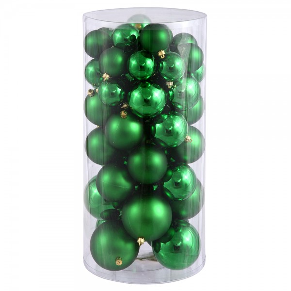 2.4 in. - 3 in. - 4 in. Green Balls Shiny-Matte 50-Bo