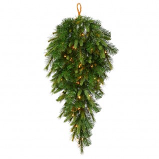 36 in. Cashmere Teardrop 30WmWht B-O Timer