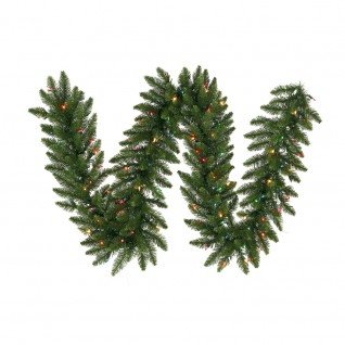 9 ft. x 14 in. Camdon Garland 100LED Multi