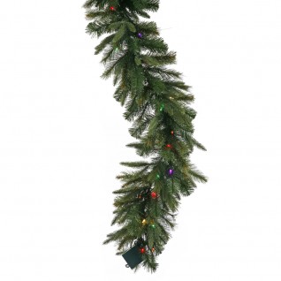 9 ft. x 14 in. Cashmere Garland LED 100Multi