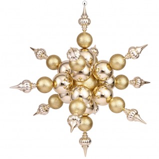 39 in. Gold Radical Snowflake Shiny-Glitter