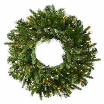 48 in. Cashmere Wreath LED 100WmWht