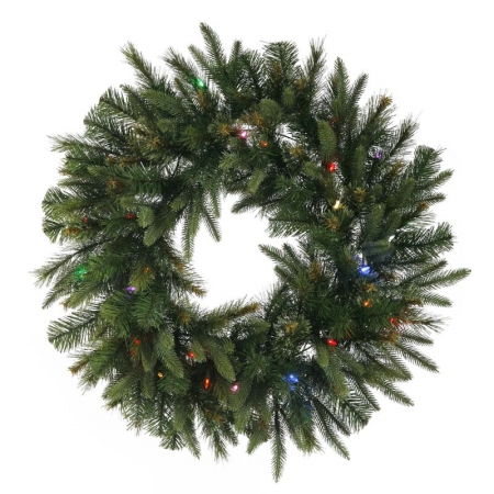 48 in. Cashmere Wreath LED 100Multi