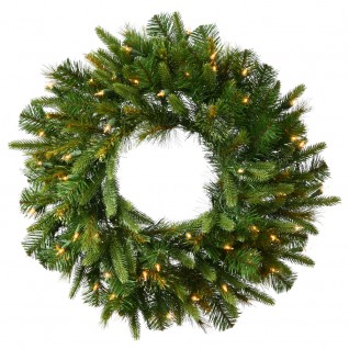 60 in. Cashmere Wreath LED 200WmWht