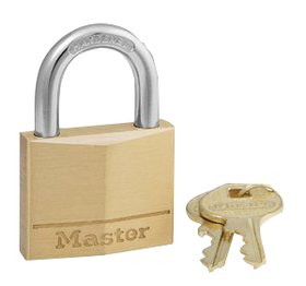 Picture of Master Lock Company 140D Solid Brass Padlock 1.56in Brass