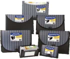 Picture of C-Line Products 56412 Fashion Circle Expanding File 13 Pocket 7.13x4.5x1.25 Black-Gray