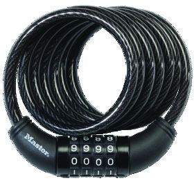 Company 8114D Quantum 8 Set-Your-Own Combination Cable Lock 6ftx.31in Black -  MASTER LOCK, 071649020711