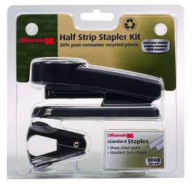 Picture of Officemate International Corp 97744 Recycled Plastic Stapler Half Strip-Kit 1.5x5x4.08 Black