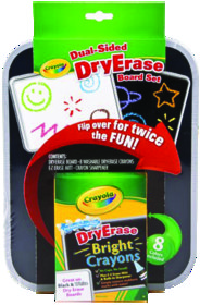 Crayola  Crayola Dry Erase Dual-Sided Board Set Standard Asst