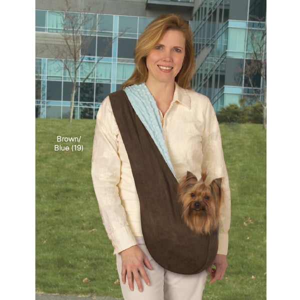 Picture of Easy Side Collection ZA8637 19 Reversible Sling Pet Carrier Brown/Blue OS