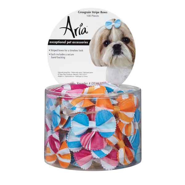 Picture of Aria North DT4637 99 Grosgrain Stripe Bows Canister 100 Pcs