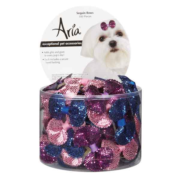 Picture of Aria North DT5638 99 Sequin Bows Canister 100 Pcs
