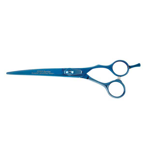 Picture of Master Grooming Tools TP5217 65 5200 Blue Titanium Shears Curved 6.5 In