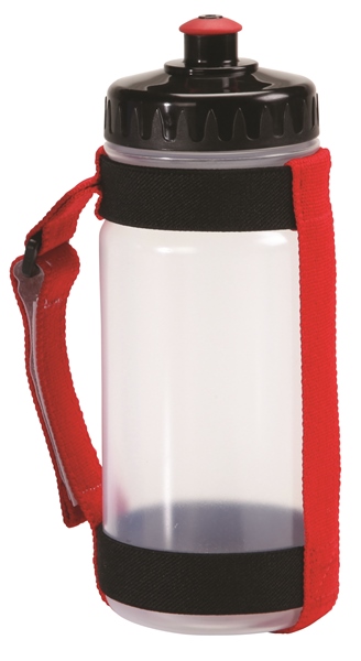 Picture of AGM Group 78262 Slim Handheld Bottle Carrier with 550 ml - Red