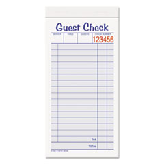 Picture of Adams Business Forms 10450SW Guest Check Unit Set&#44; Carbonless Duplicate&#44; 6.88 x 3.38&#44; 50 Forms&#44; 10 Per Pack