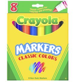 Picture of Crayola. 587708 Non-Washable Markers- Broad Point- Classic Colors- 8-Set