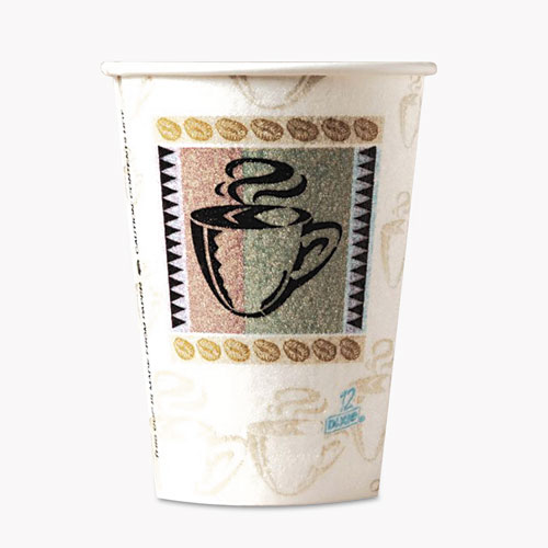 Picture of Dixie 5342CDPK Hot Cups- Paper- 12 oz.- Coffee Dreams Design- 50 Per Pack