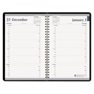 Picture of House Of Doolittle 28802 Daily Appointment Book- 15-Minute Apppointments- 5 x 8- Black- 2014