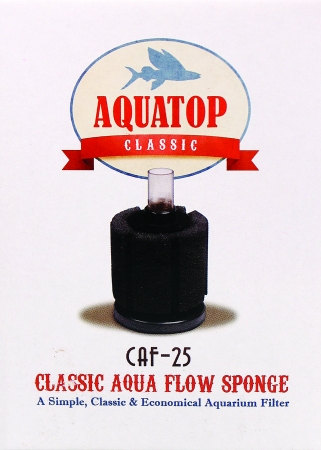 Picture of Aquatop Aquatic Supplies Classic Aqua Flow Sponge Aquarium Filter Up To 25 Gal CAF-25