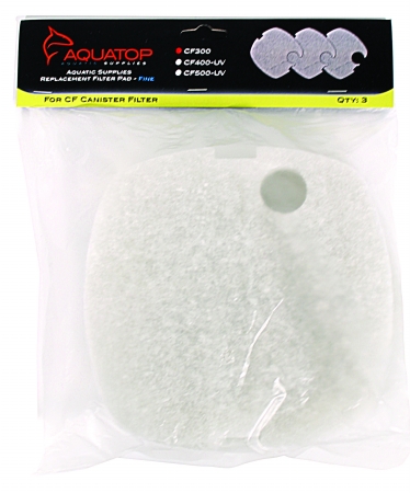 Picture of Aquatop Aquatic Supplies Replacement Fine Filter Pad For Cf300 Canister 3 Pack White RFP-CF300