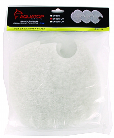 Picture of Aquatop Aquatic Supplies Replacement Fine Filter Pad For Cf400Uv Canister 3 Pack White RFP-CF400UV