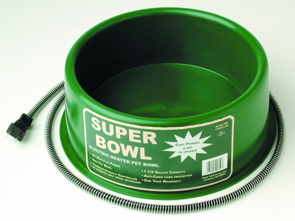 Picture of Farm Innovators - Pet Heated Round Pet Bowl 60 Watt Green P-60
