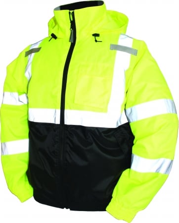 Picture of Tingley Rubber Bomber Ii High Visibility Waterproof Jacket 4 Extra Large Lime Green J26112.4X