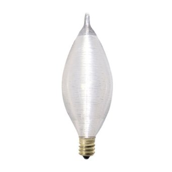 Picture of Bulbrite Pack of (10) 40 Watt Dimmable Satin Finish C11 Spunlite Incandescent Light Bulbs with Candelabra (E12) Base  